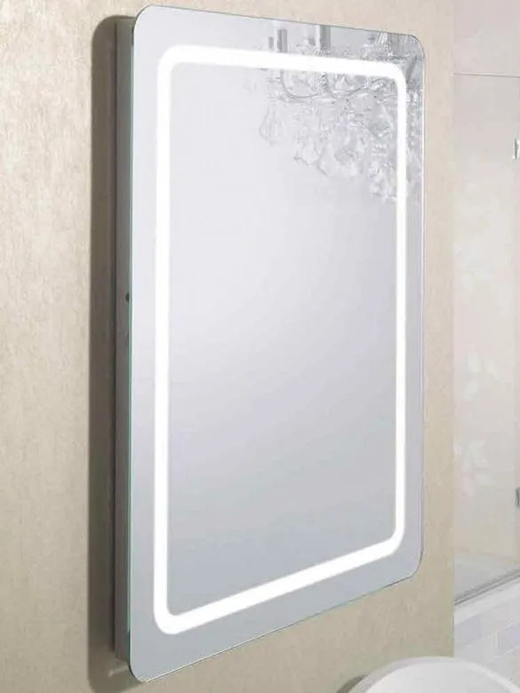 Rida Decors Wall Mirror with 3 LED Light Options (White Light, Natural Light, Warm Light) Bathroom Mirror Wall Mounted Makeup Shaving Mirror 24x36 inch | GN-MIRR-002