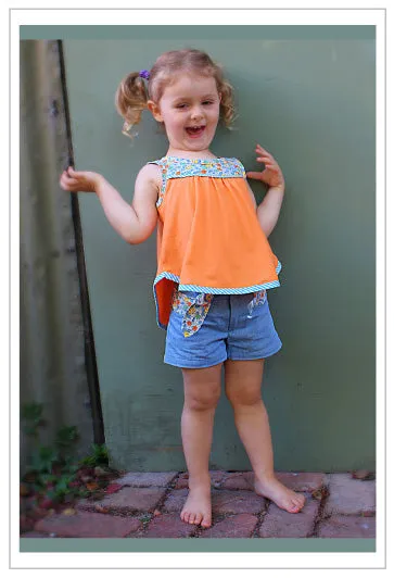 SANDY BAY SHORTS Girls stylish, fitted summer shorts sewing pattern , sizes 2 to 14 years