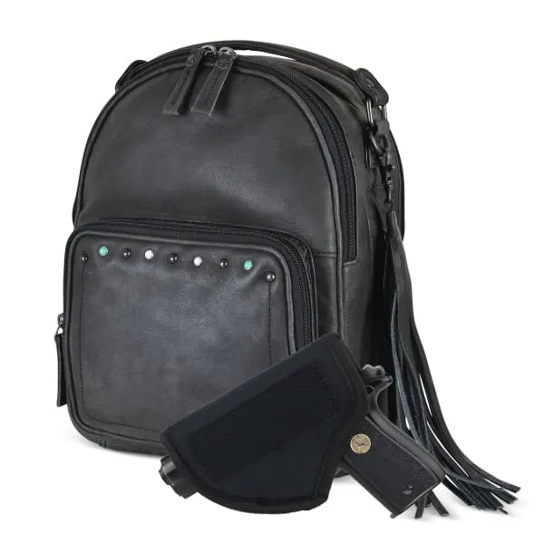 Sawyer Lockable Leather Backpack