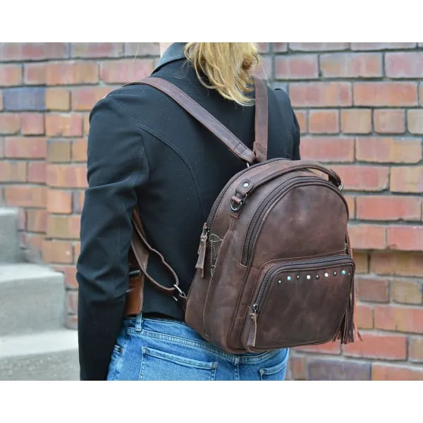 Sawyer Lockable Leather Backpack