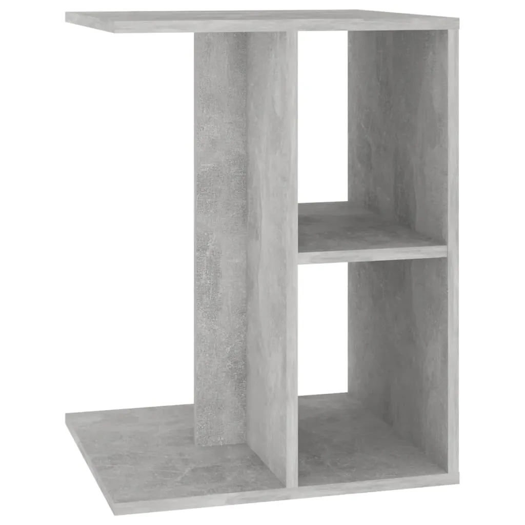 Side Table Concrete Grey 60x40x45 cm Engineered Wood