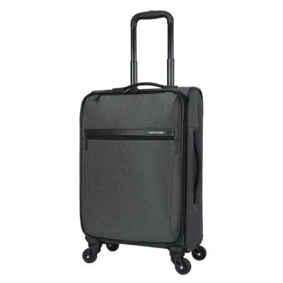 Skyline Softside Carry On Spinner Suitcase - Gray Heather