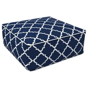 Square Inflatable Ottoman Geomentry Navy LVTXIII Outdoor