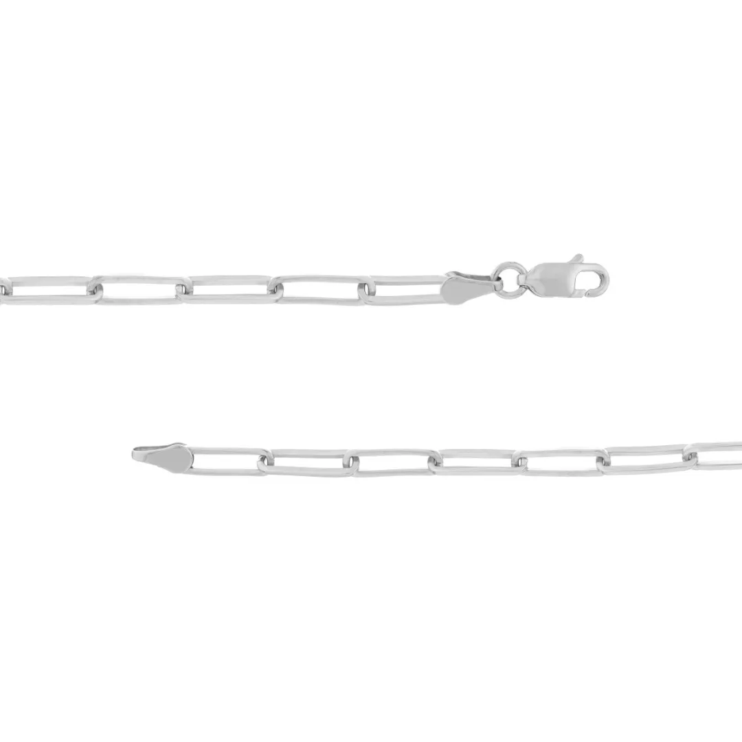 Sterling Silver Classic Paper Clip Chain Necklace, 20 Inches