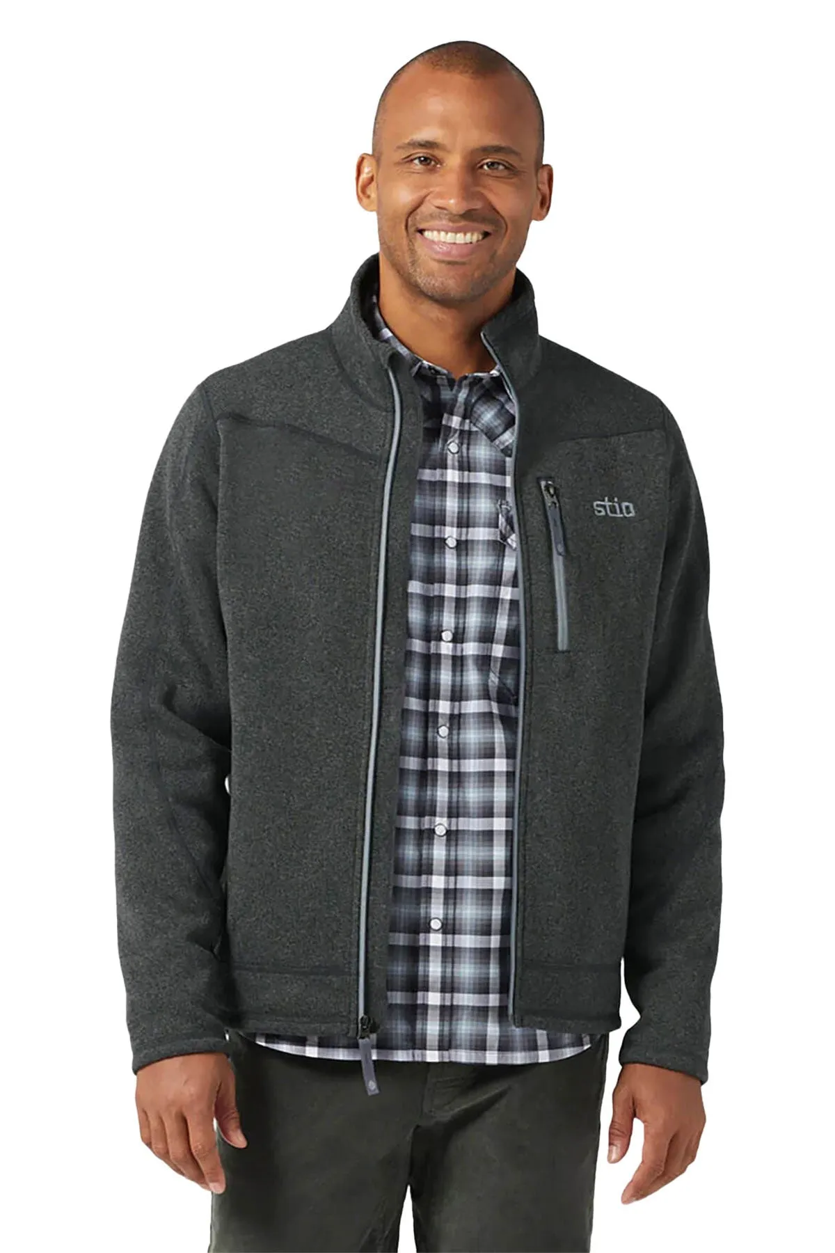 STIO Men's Wilcox Sweater Fleece Jacket, Abyss Heather