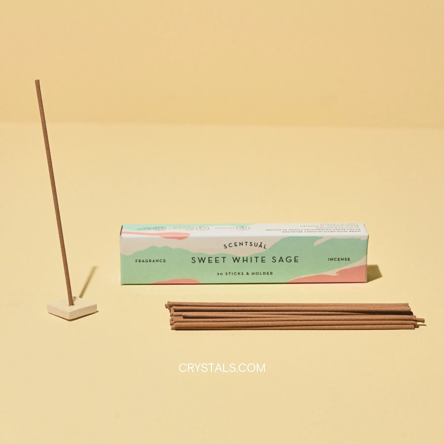 Sweet White Sage Incense -30 sticks w/ holder - SCENTSUAL