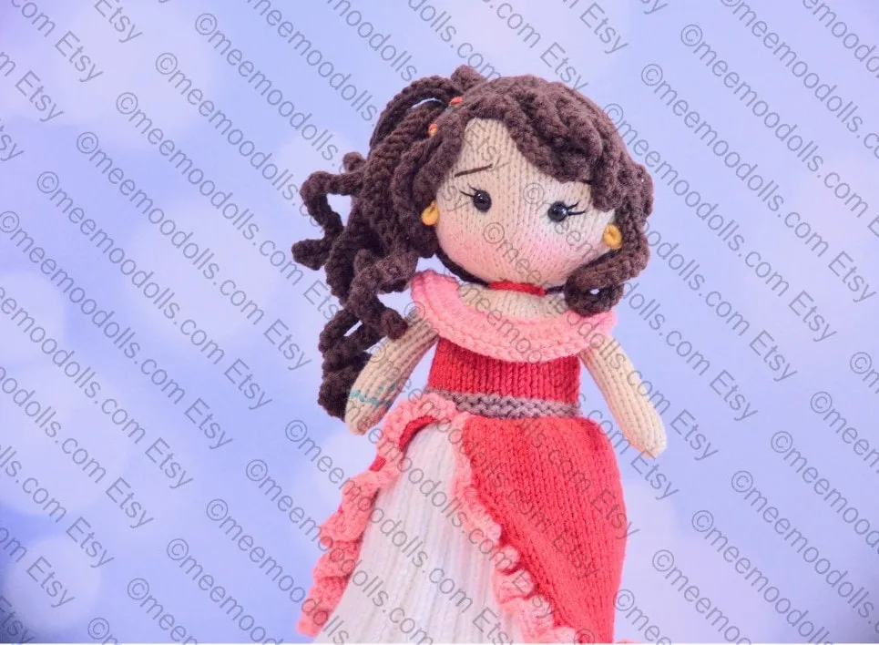 Teenager Princess. Princess Doll. Knitted Toy Patterns. Meemoodolls