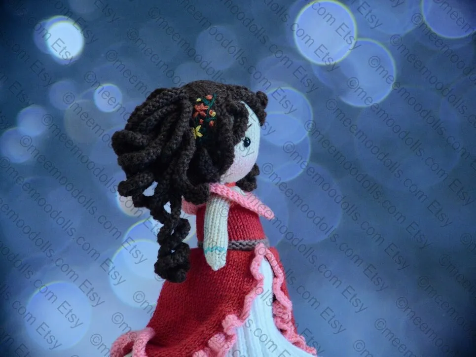 Teenager Princess. Princess Doll. Knitted Toy Patterns. Meemoodolls