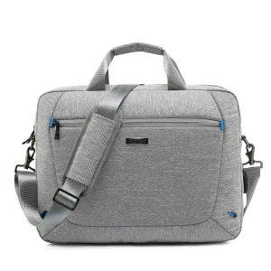 THE CLOWNFISH CoolBELL Laptop Bag For 15.6 inch Laptops Computer Notebook Bag USB external charging port Shoulder Messenger Business Bag (Silver)