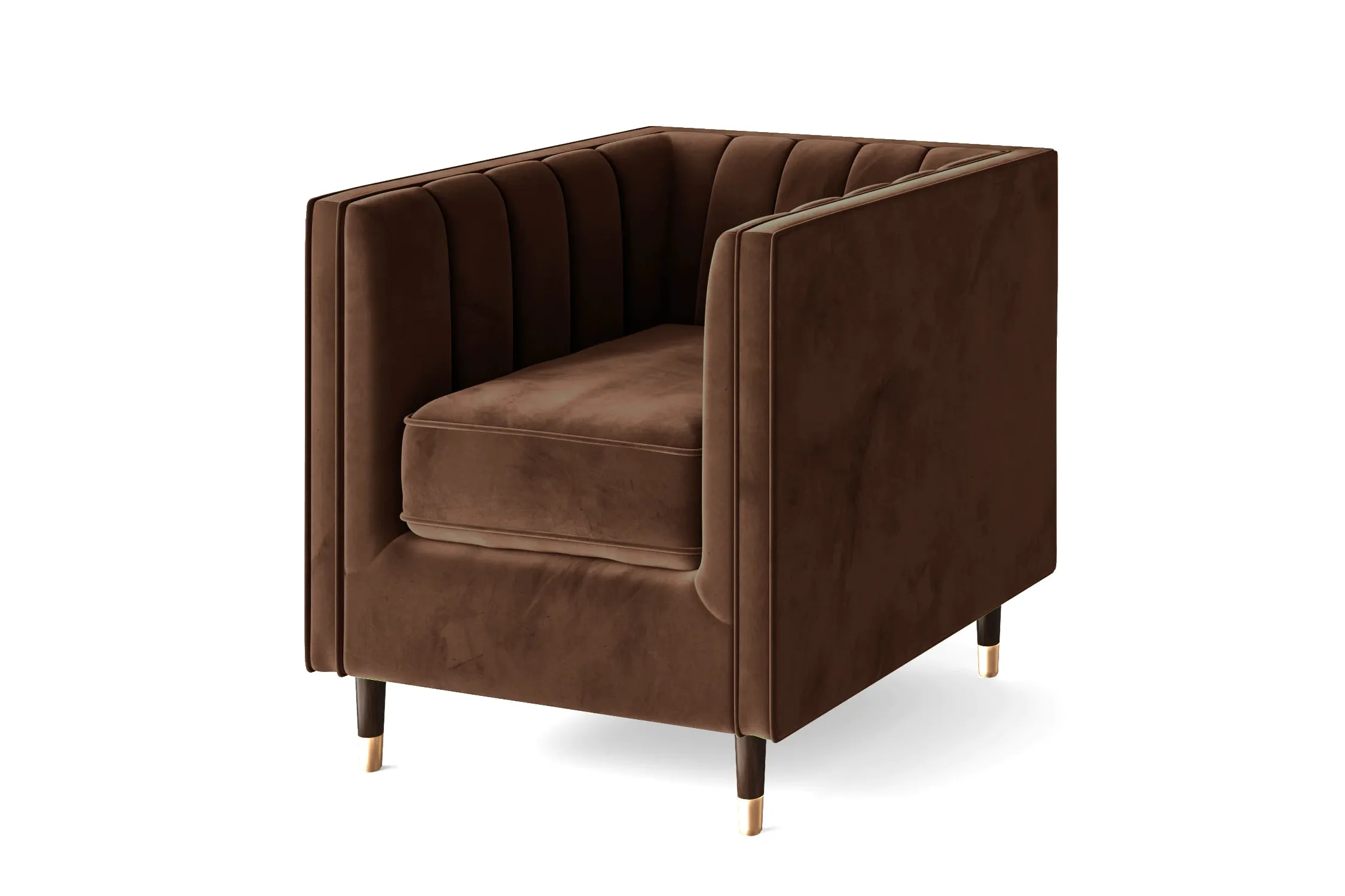 Tivoli Armchair Coffee Brown Velvet