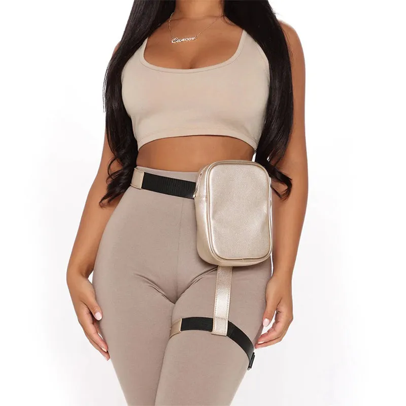 Trendy Stylish Outdoor Travel Solid Colors Waist Leg Belts