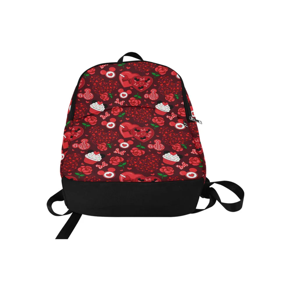 Valentines Day Candy Fabric Backpack