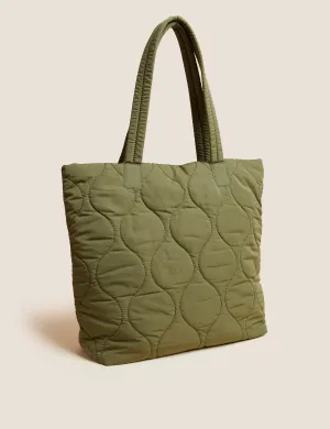 Water Resistant Quilted Tote Bag