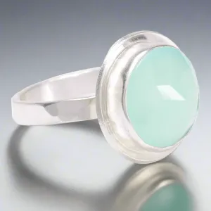 Whispering Waves Chalcedony Ring