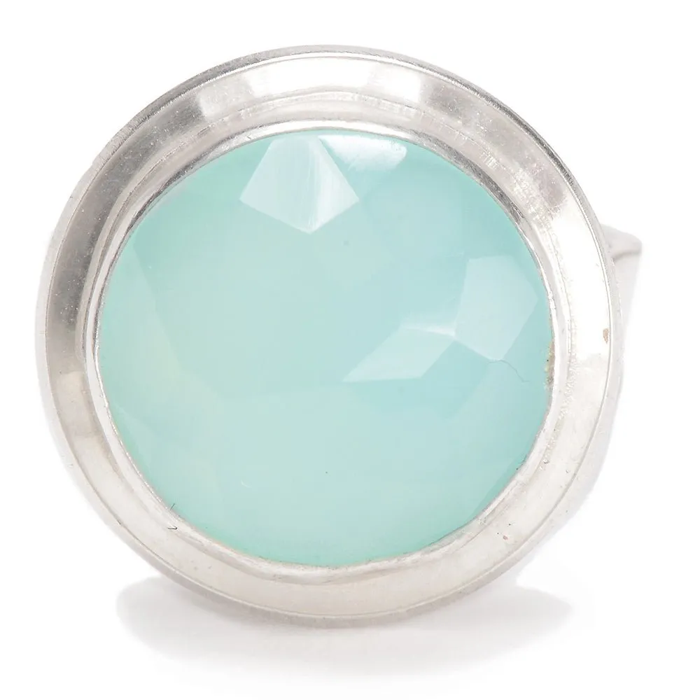 Whispering Waves Chalcedony Ring